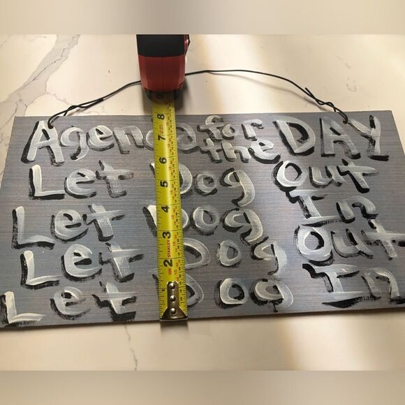 Dogs Daily Agenda Wood Sign - Picture 4 of 4